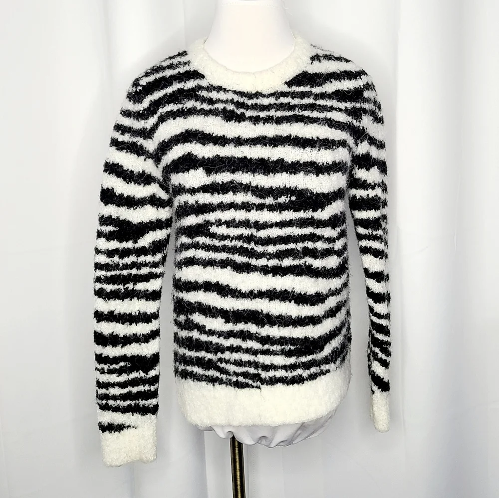 J. CREW Zebra Stripe Sweater